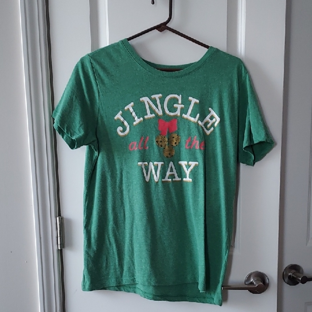Green 'Jingle All the Way' T-Shirt Medium